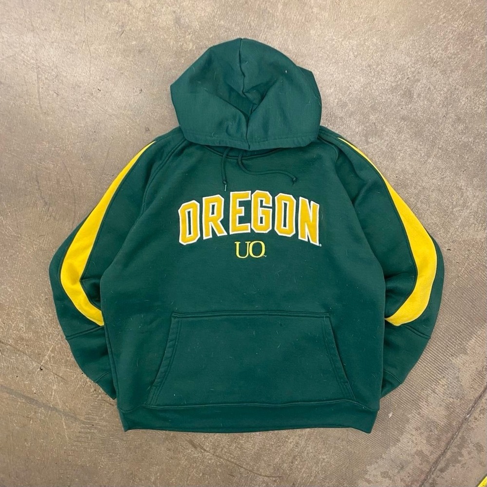 Vintage University of Oregon Ducks 90s OU Two Toned Hoodie Size XL
